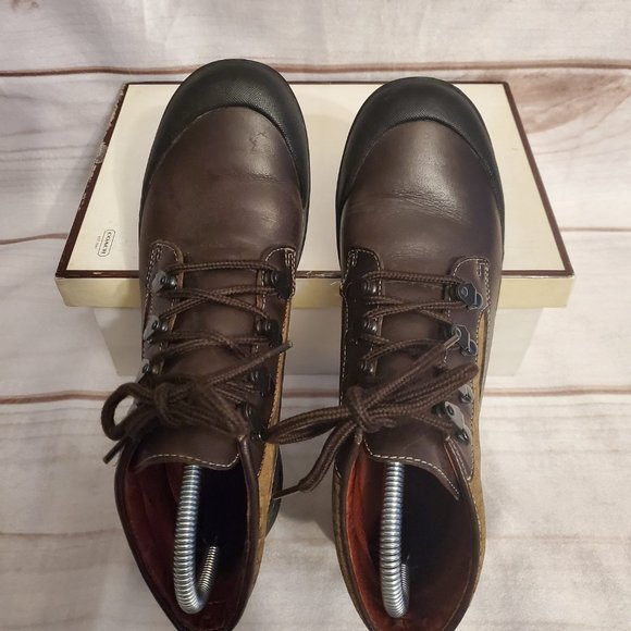 Coach Dyanne Leather Ankle Boot, 7.5, Brown/Tan - Picture 4 of 10